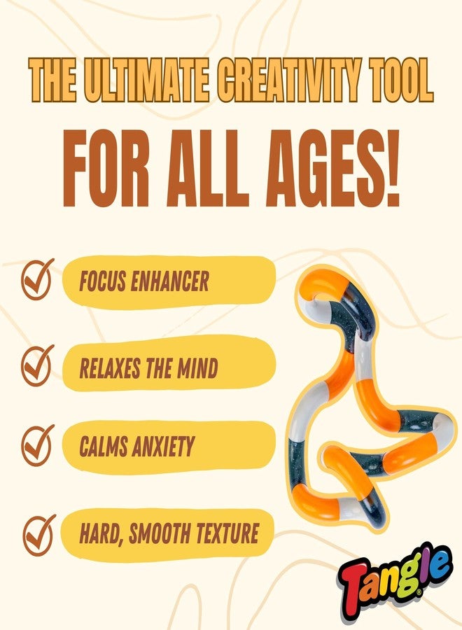 Tangle Jr Classic 6-Pack - Tangle Fidget Sensory Toys - Twisty Fidget Pack for Kids and Adults - Fidget Toy for School - Gift for Teens and Adults - Image 4